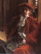 Anders Zorn, Emma Zorn and Mouche the Dog